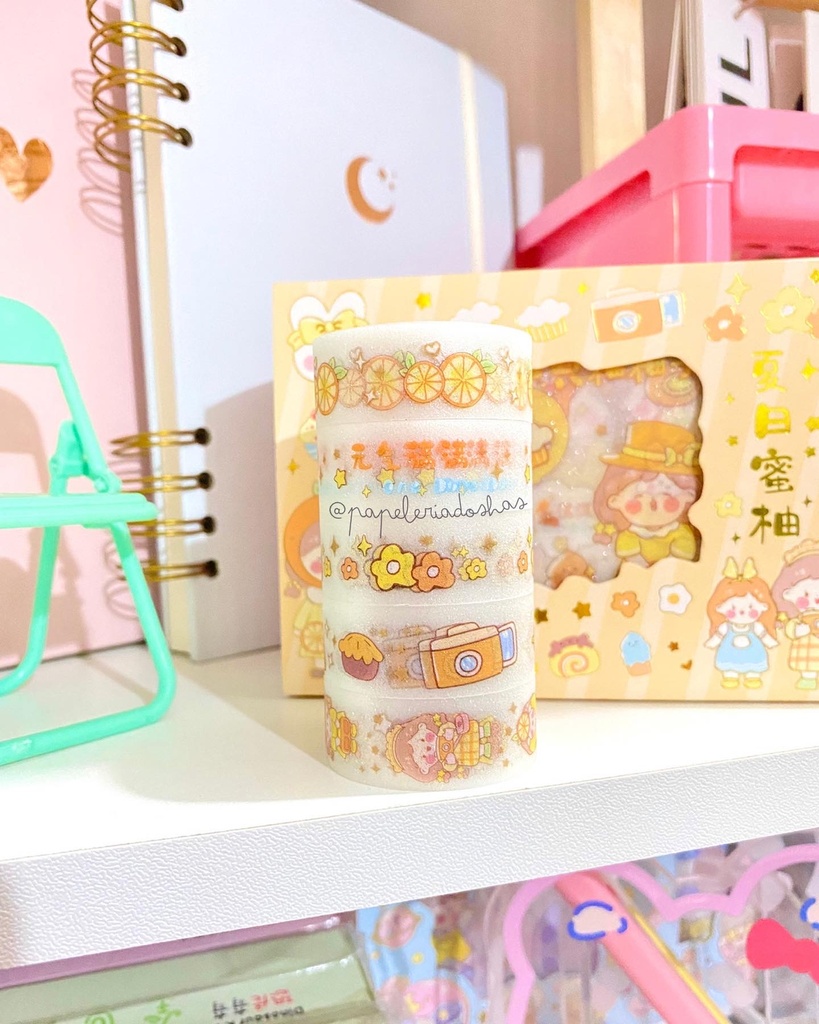 CAJITA MIDORI CITRUS WASHI TAPE + STICKERS