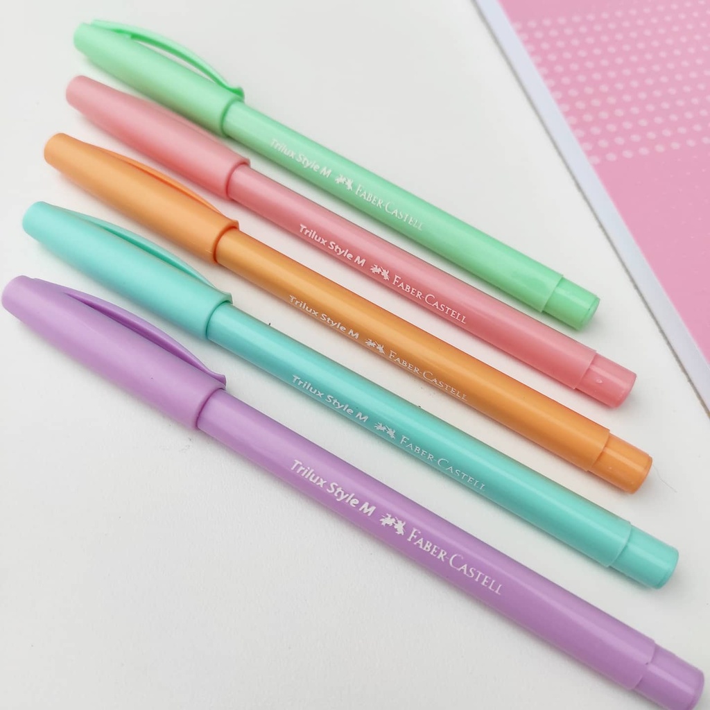 SET BOLÍGRAFOS PASTEL FABER CASTELL X5