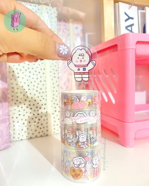 WASHI TAPE TRANSPARENTE CUTE ASTRONAUT SERIES