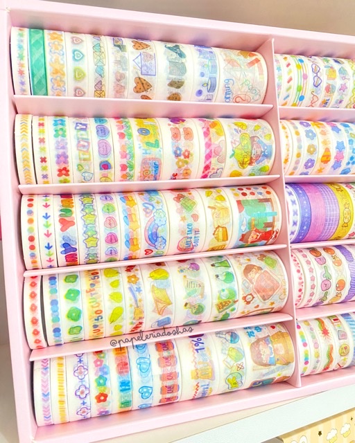 CAJA DE WASHI TAPE CUTE X100