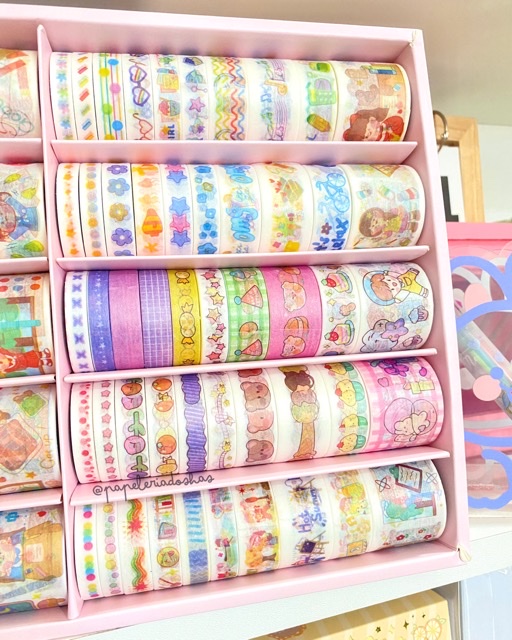 CAJA DE WASHI TAPE CUTE X100