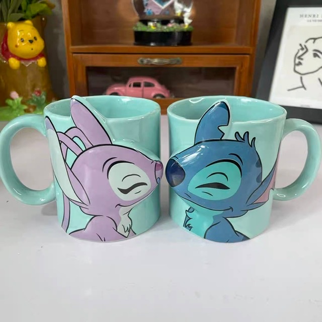 SET TAZAS STITCH X2