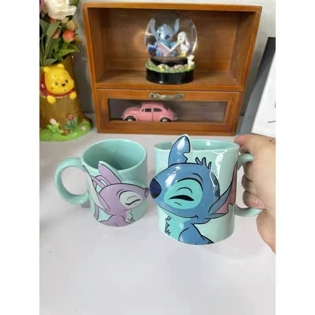 SET TAZAS STITCH X2