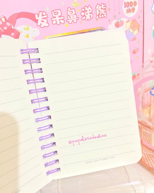 MINI LIBRETA PINK COW