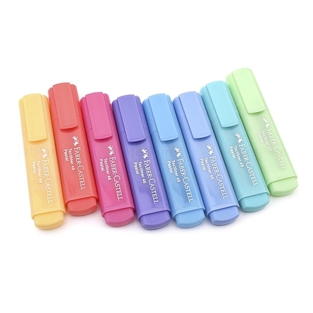 ▷ Resaltador Pastel x 8 Colores Faber Castell