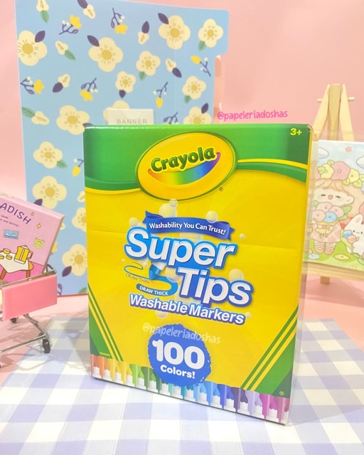 COMBO CRAYOLA SÚPER TIPS + 10 STABILO BOSS