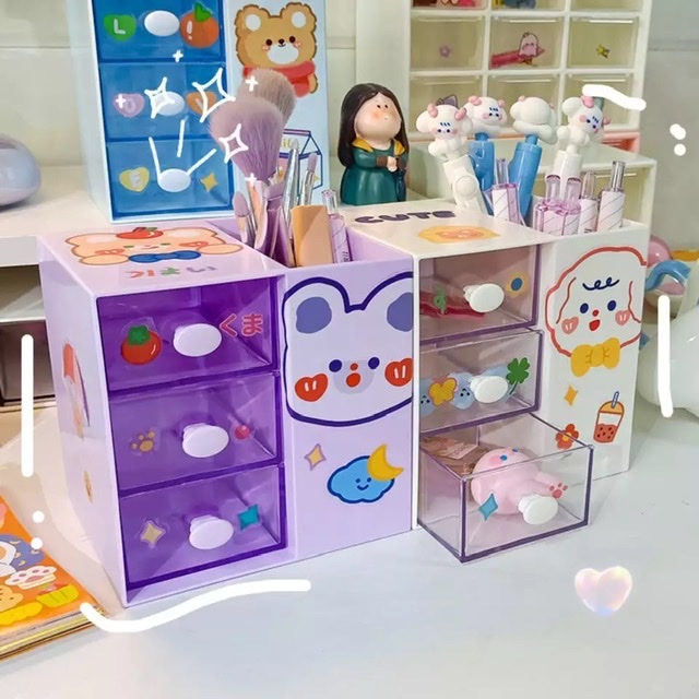 ORGANIZADOR 3 CAJONES CON STICKERS