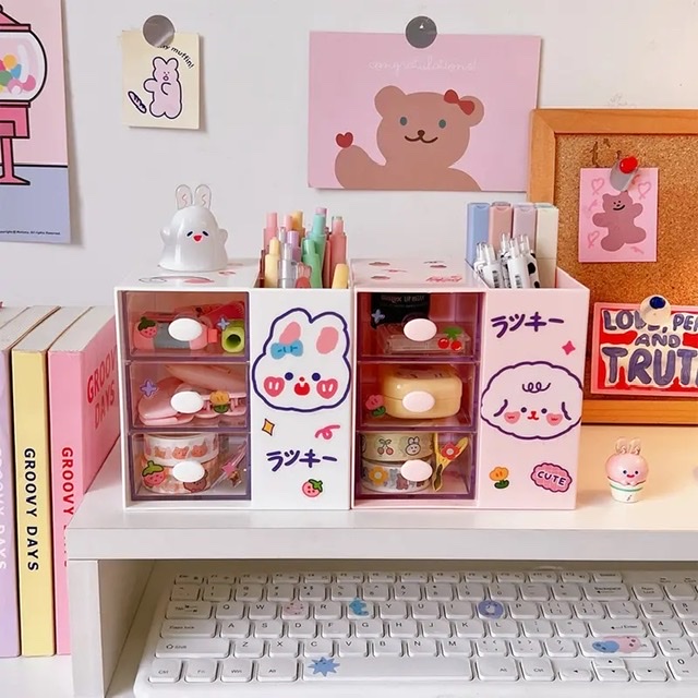 ORGANIZADOR 3 CAJONES CON STICKERS