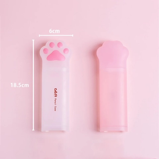 CARTUCHERA PLÁSTICA DURA PATITA DE GATO