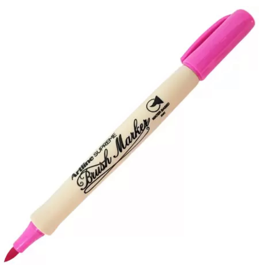 MARCADOR ARTLINE BRUSH PEN FUCSIA PUNTA PINCEL