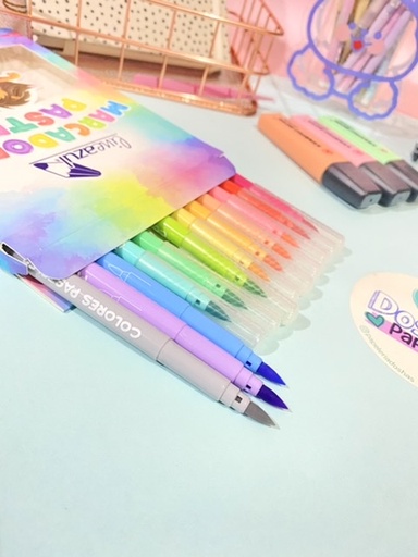 MARCADORES PUNTA PINCEL PASTEL