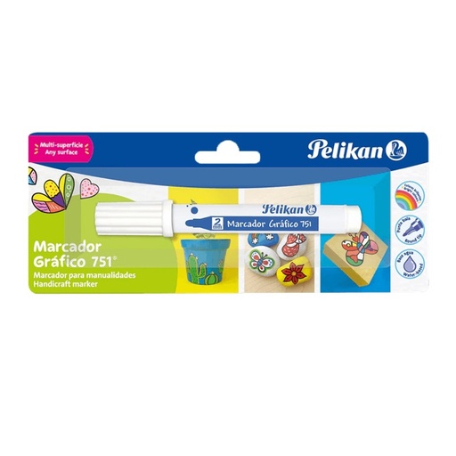 MARCADOR GRÁFICO 751 BLANCO PELIKAN