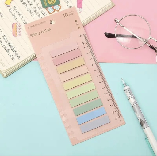 MARCA PÁGINAS ADHESIVO 10 COLORES