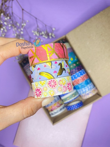 HIMEKURI  Caja Expositora Washi Tape (38) - Pink